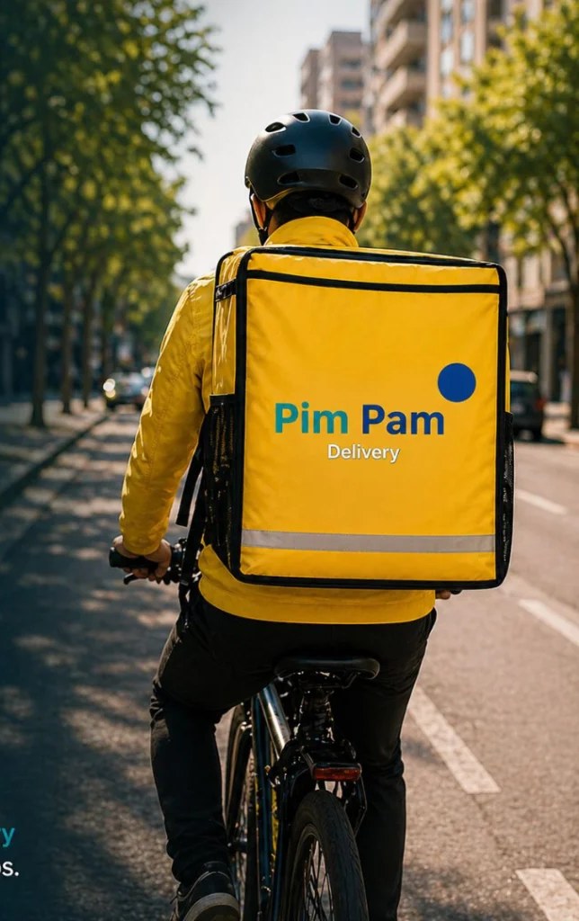 Repartidor de Rapidin en bici